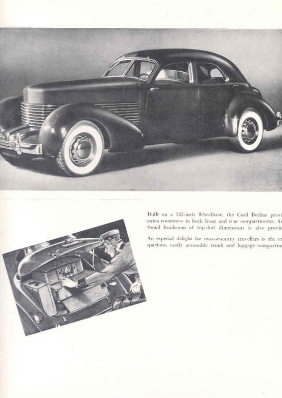 1937 Cord Custom Berline Brochure Page 1